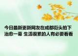 今日最新更新网友在成都街头拍下治愈一幕 生活很累的人有必要看看