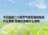 今日更新二十四节气里惊蛰的蛰是什么意思 惊蛰代表着什么意思