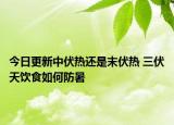 今日更新中伏热还是末伏热 三伏天饮食如何防暑