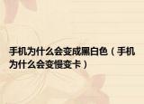手机为什么会变成黑白色（手机为什么会变慢变卡）