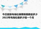 今日更新乌海社保缴纳基数是多少 2022年乌海社保多少钱一个月