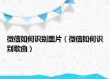 微信如何识别图片（微信如何识别歌曲）