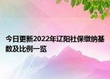 今日更新2022年辽阳社保缴纳基数及比例一览