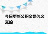今日更新公积金是怎么交的