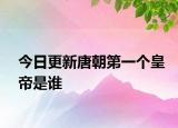 今日更新唐朝第一个皇帝是谁