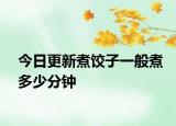 今日更新煮饺子一般煮多少分钟