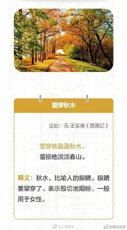 秋天不远了！这些关于秋天的词语你知道多少？