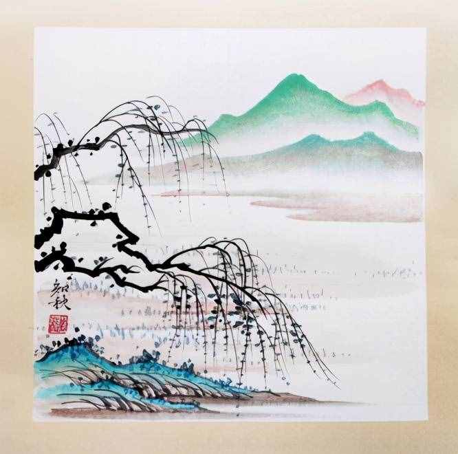 免费教学国画，零基础也可以的