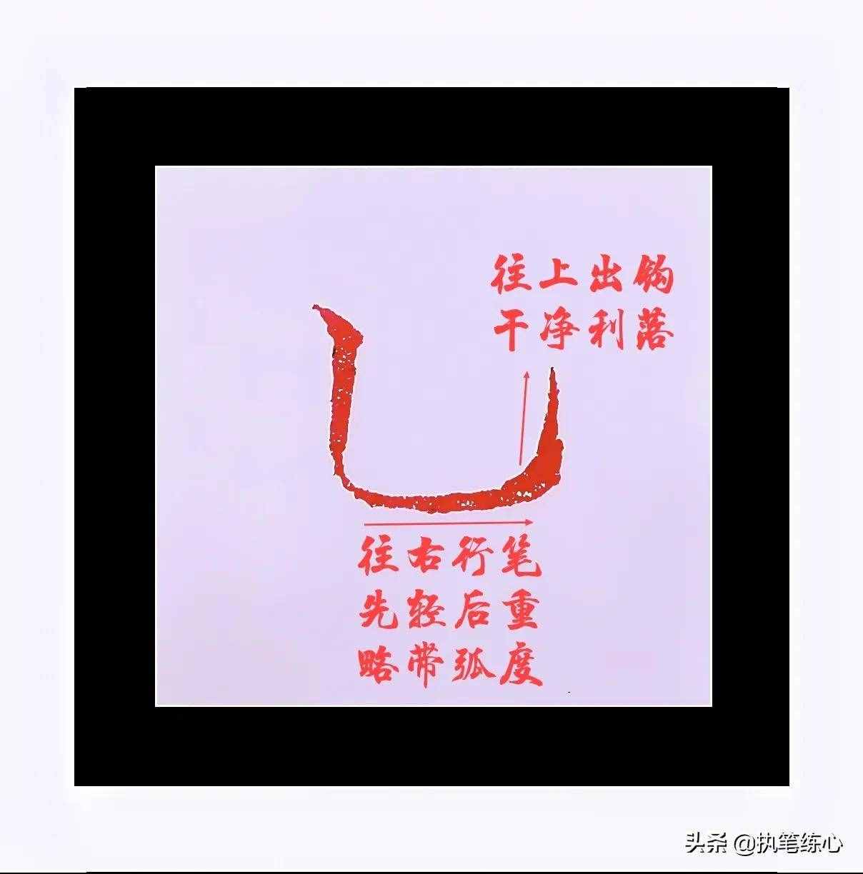 笔画捕捉奇遇记——竖弯钩解析