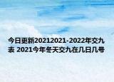今日更新20212021-2022年交九表 2021今年冬天交九在几日几号