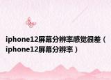 iphone12屏幕分辨率感觉很差（iphone12屏幕分辨率）