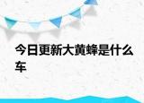 今日更新大黄蜂是什么车