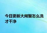今日更新大闸蟹怎么洗才干净