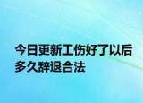 今日更新工伤好了以后多久辞退合法