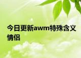 今日更新awm特殊含义情侣