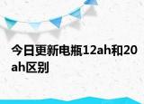 今日更新电瓶12ah和20ah区别