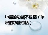 ip层的功能不包括（ip层的功能包括）