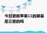 今日更新苹果11的屏幕是三星的吗