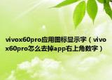vivox60pro应用图标显示字（vivox60pro怎么去掉app右上角数字）