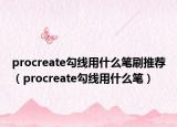 procreate勾线用什么笔刷推荐（procreate勾线用什么笔）