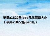 苹果a1822是ipad几代屏幕大小（苹果a1822是ipad几）