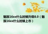 魅族16xs什么时候升级8.0（魅族16xs什么时候上市）