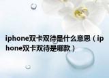 iphone双卡双待是什么意思（iphone双卡双待是哪款）