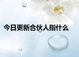 今日更新合伙人指什么