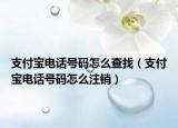 支付宝电话号码怎么查找（支付宝电话号码怎么注销）