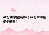 4k分辨率是多少v（4k分辨率是多少像素）