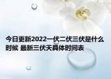 今日更新2022一伏二伏三伏是什么时候 最新三伏天具体时间表