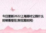 今日更新2022上海顾村公园什么时候看樱花(附花期时间)