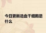 今日更新造血干细胞是什么