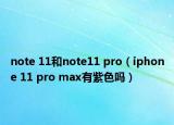 note 11和note11 pro（iphone 11 pro max有紫色吗）