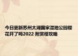 今日更新苏州太湖国家湿地公园樱花开了吗2022 附赏樱攻略