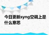 今日更新syng空调上是什么意思