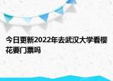今日更新2022年去武汉大学看樱花要门票吗
