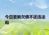 今日更新欠债不还违法吗