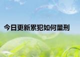 今日更新累犯如何量刑