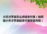 小天才手表怎么充钱支付宝（如何给小天才手表的支付宝里面充钱）