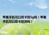 苹果手机可以双卡双5g吗（苹果手机可以双卡双待吗）
