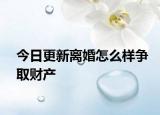 今日更新离婚怎么样争取财产