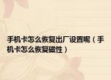 手机卡怎么恢复出厂设置呢（手机卡怎么恢复磁性）