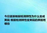 今日更新核酸检测阴性为什么变成黄码 核酸检测阴性变黄码的原因有哪些