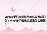 vivos9手机电量显示怎么设置成彩色（vivos9手机电量显示怎么设置）
