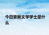今日更新文学学士是什么