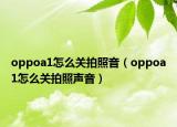 oppoa1怎么关拍照音（oppoa1怎么关拍照声音）