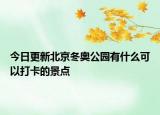 今日更新北京冬奥公园有什么可以打卡的景点