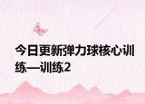 今日更新弹力球核心训练—训练2