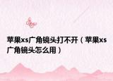 苹果xs广角镜头打不开（苹果xs广角镜头怎么用）